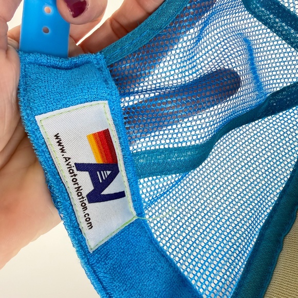 Aviator Nation Blue Stay Grounded Trucker Rainbow Hat main image 6